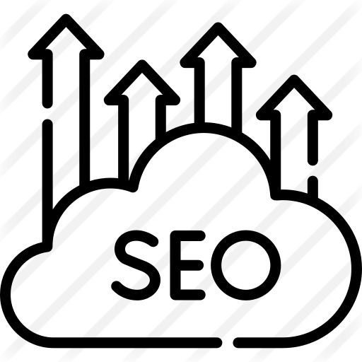 SEO services icon showing search engine optimization, website ranking and organic growth